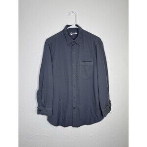 Outlier NYC Shirt Mens Medium 100% Wool Gray Long Sleeve Button Up *See Pics*